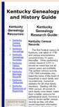 Mobile Screenshot of kentuckygenealogysearch.com